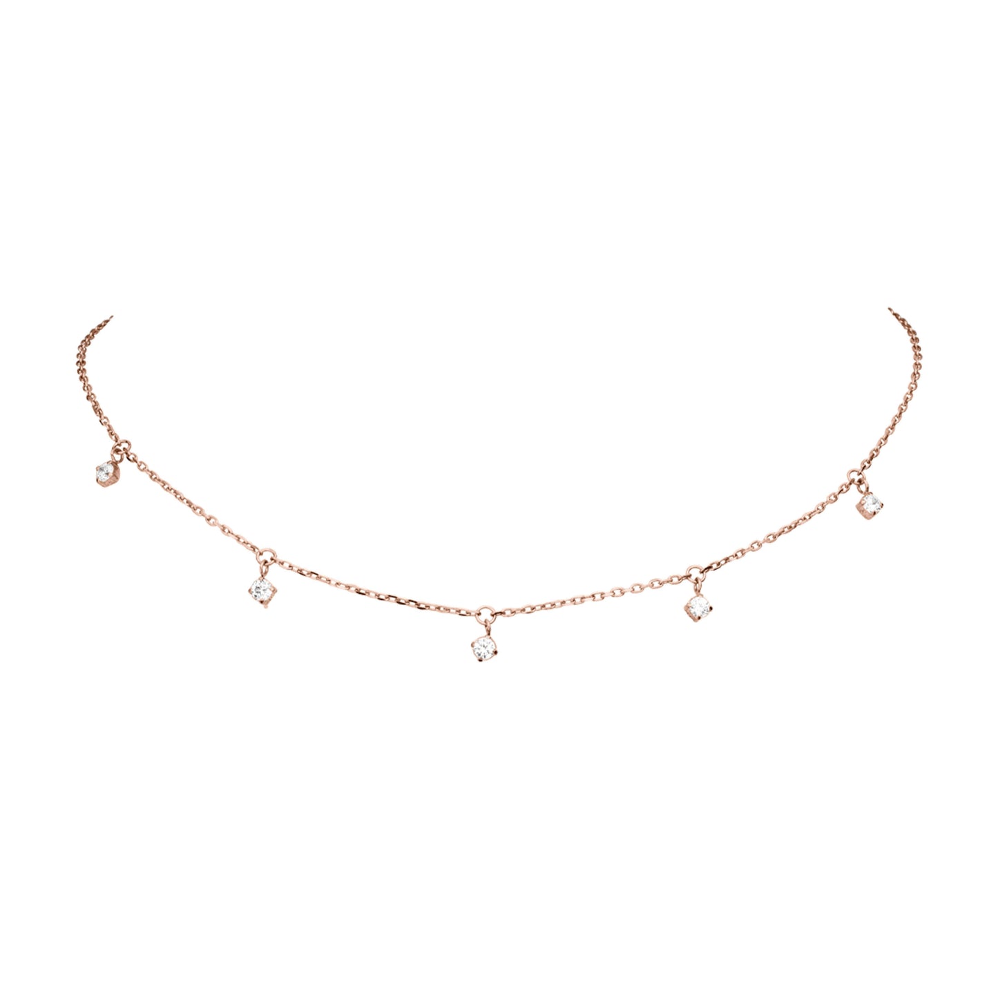 Paul Valentine Kette "Sparkling Choker"Edelstahl (Farbe: 14K rose vergoldet)