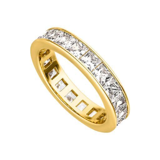 Paul Valentine Ring Brilliant Square Ring Messing (Farbe: vergoldet, Größe: 57)
