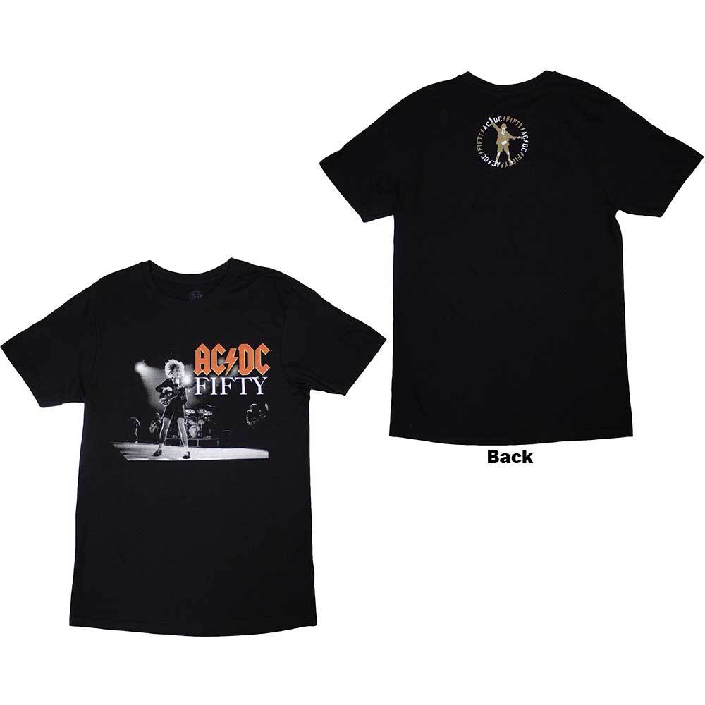 AC/DC T-Shirt "On Stage Fifty", Farbe: Schwarz, Größe: M (Fanartikel)