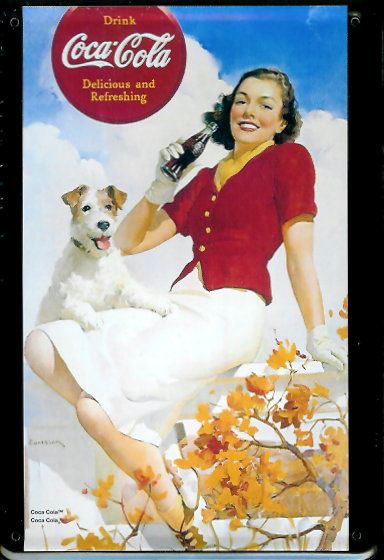 Schild 'Coca Cola Hund'