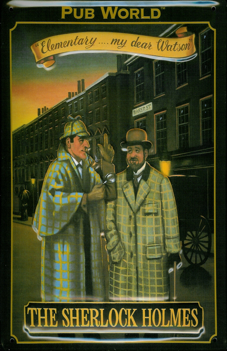 Schild 'Pub World, The Sherlock'