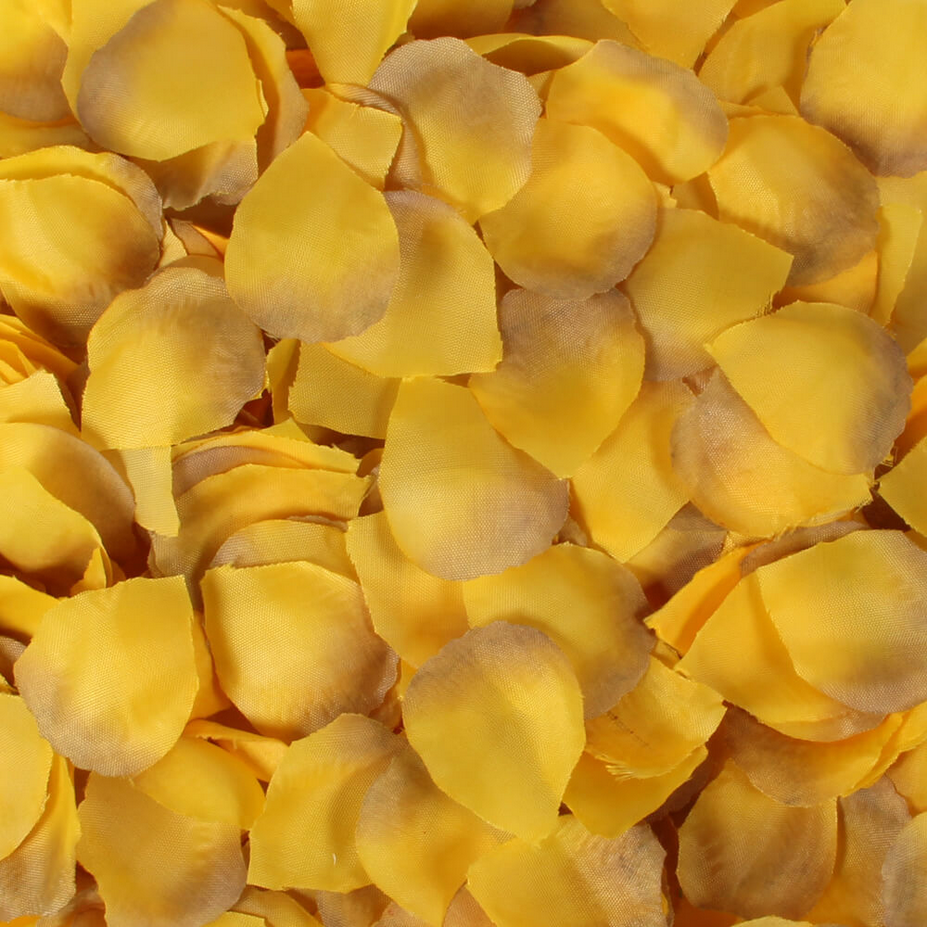 Rosenblüten-Blätter, gelb, schwarz (100 Stk.)