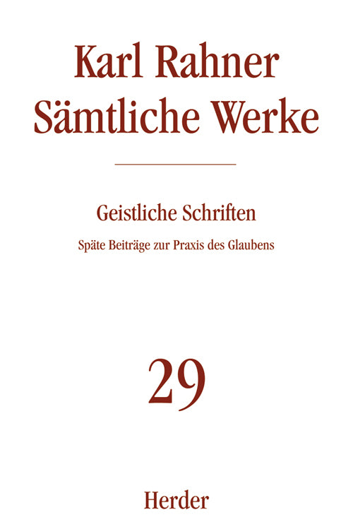 Karl Rahner Sämtliche Werke (Karl Rahner)