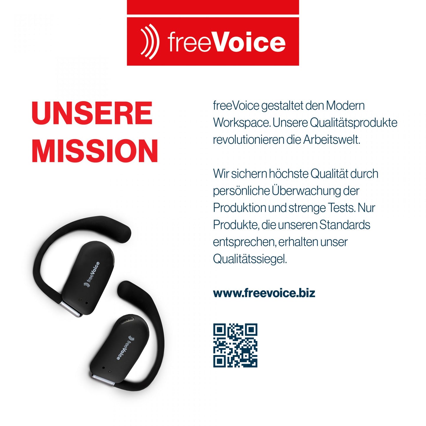 freeVoice Open Ear 100, schwarz (Bluetooth)