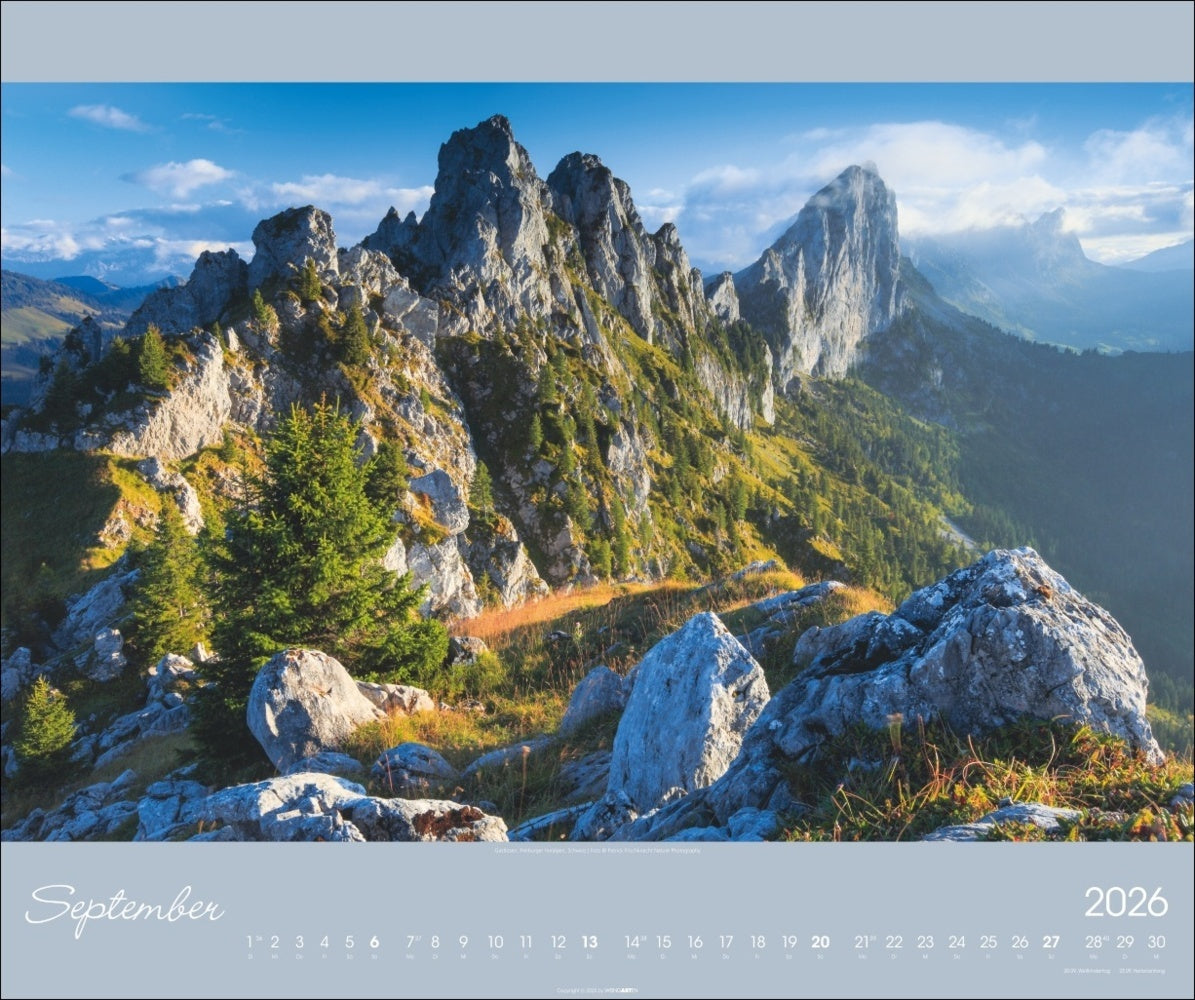 Posterkalender 2026 "Alpen im Licht" (46 x 55 cm)