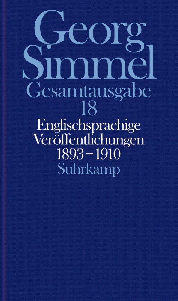 Englischsprachige Veröffentlichungen 1893-1910 (Georg Simmel)