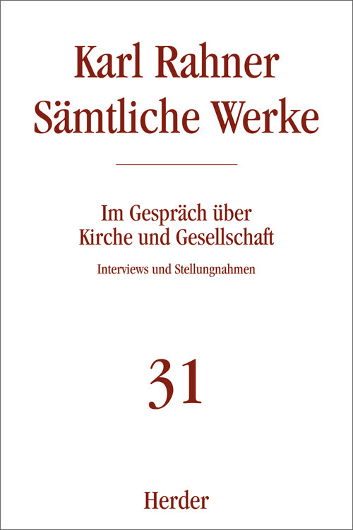 Karl Rahner Sämtliche Werke (Karl Sj Rahner)