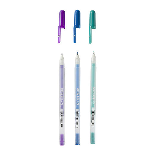 Sakura Gelstifte "Moonlight" - 3er-Set (Ocean: lila, blau, grün)