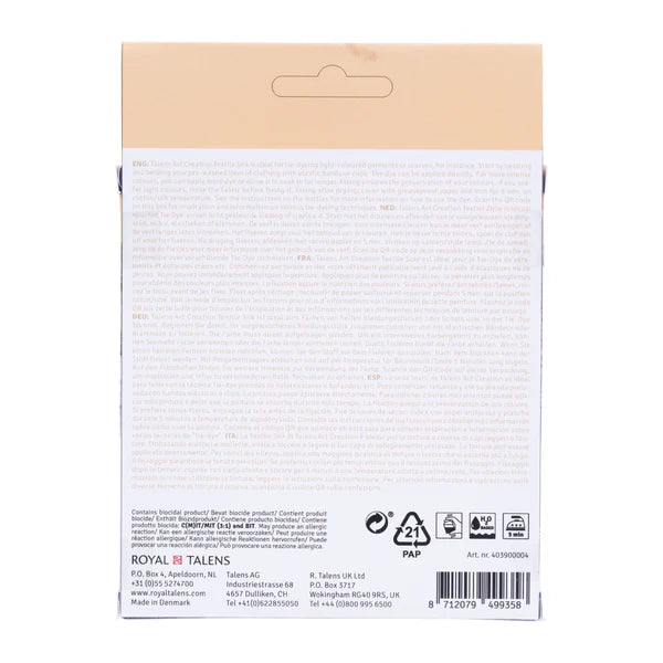 Talens Art Creation - Textilfarbe 3 x 85 ml (blau, grau, schwarz) + Handschuhe