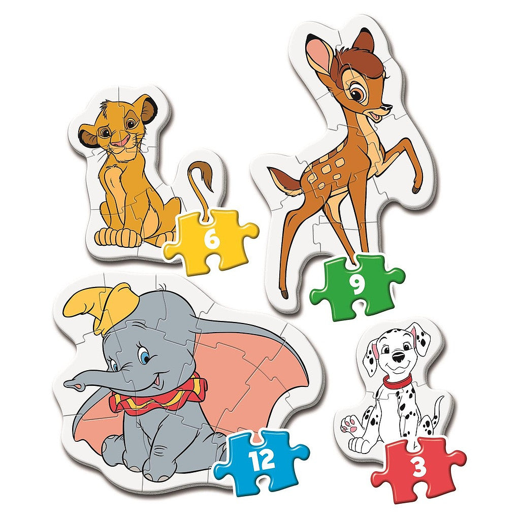 Clementoni "Mein erstes Puzzle" - Disney Classic (4 Puzzles, 3 - 12 Teile)