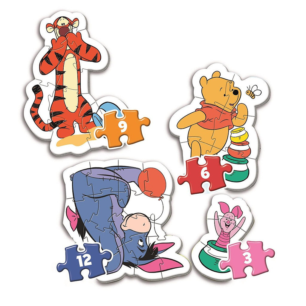 Clementoni "Mein erstes Puzzle" - Disney "Winnie Pooh" (4 Puzzles, 3 - 12 Teile)