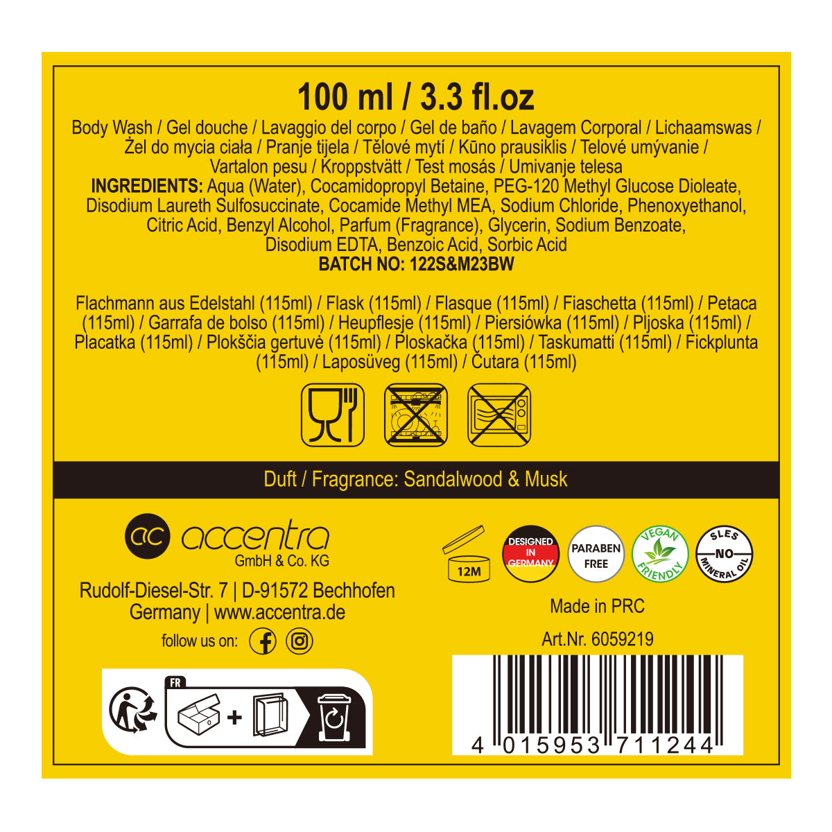 Körperflegeset für Männer "Bad und Body", in Geschenkbox