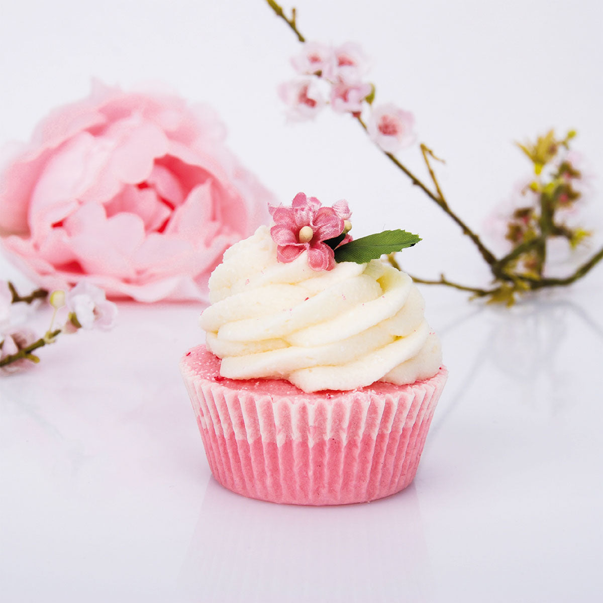 Bade Cupcake "Früchtepunsch" (Duft: Granatapfel und Rhabarber)