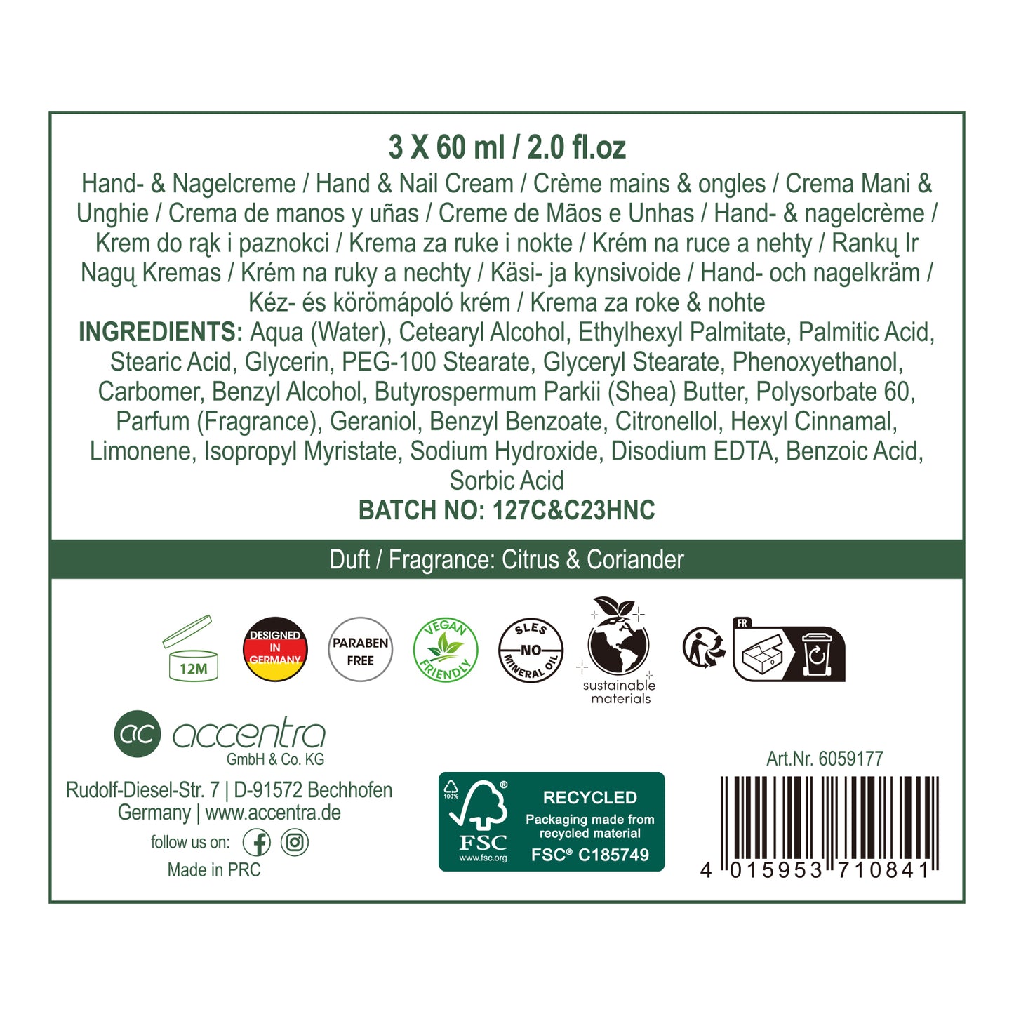 Handpflegeset "Herbal Spa" (Hand- & Nagelcrème)