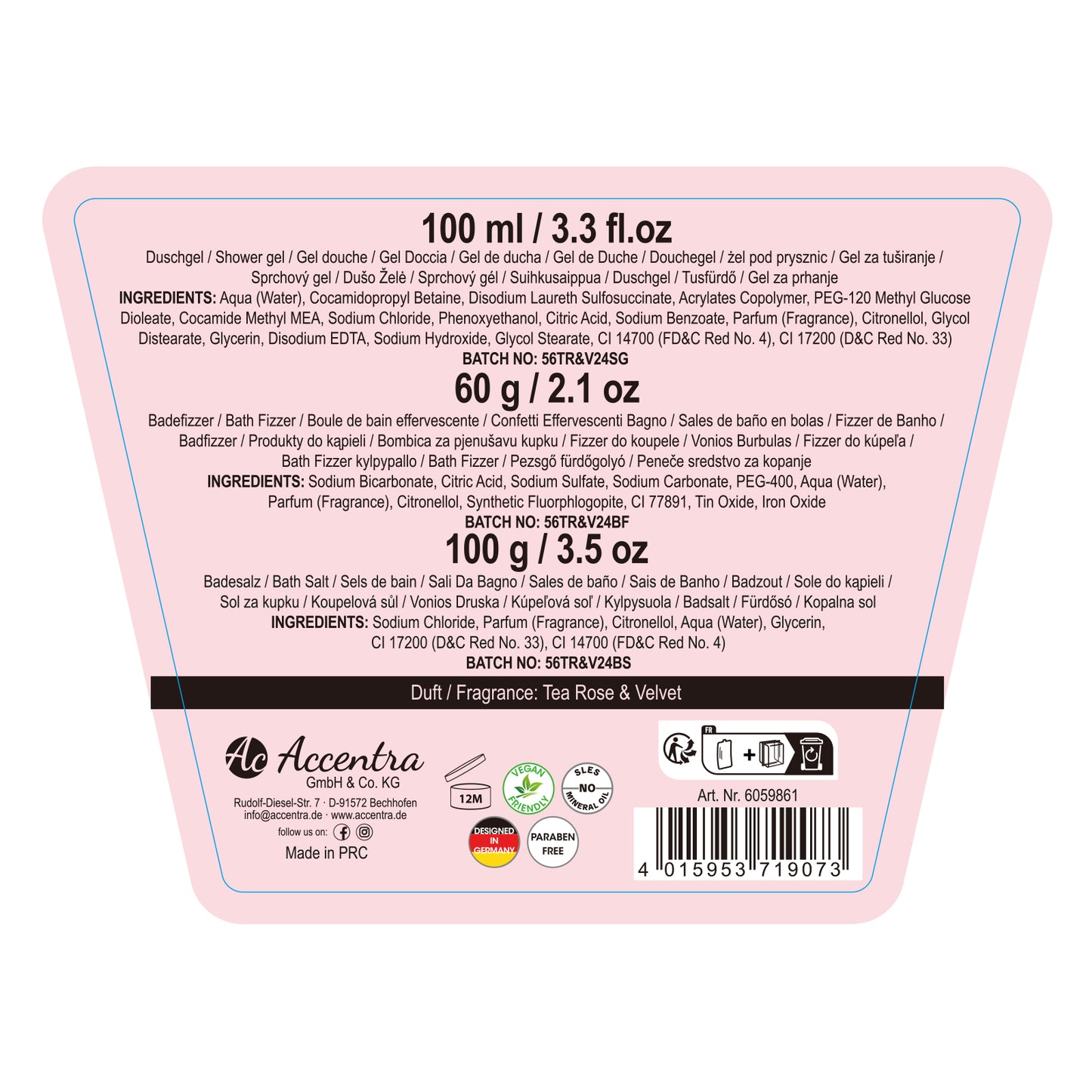 Geschenkset Romantic Dreams, in Drahtkorb-Herz (Badeset)