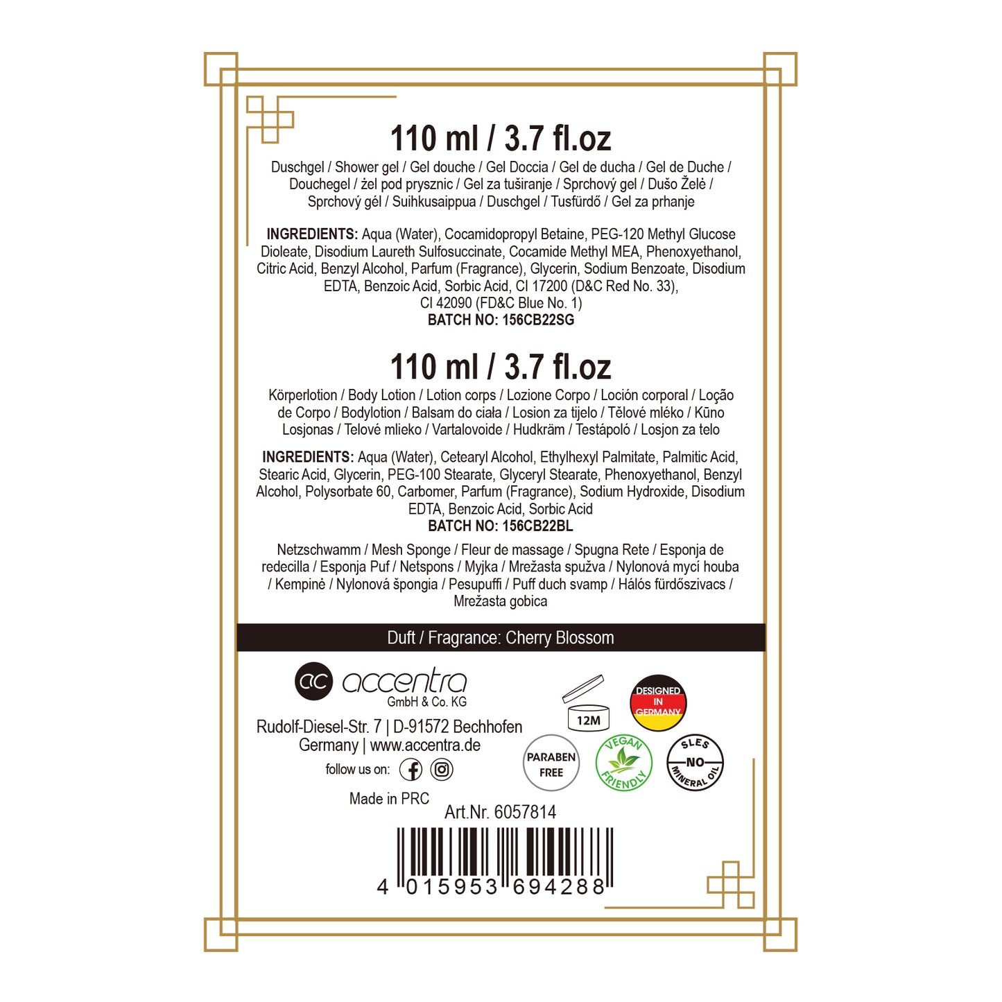 Badeset "Sakura Spa" in Keramikbadewanne