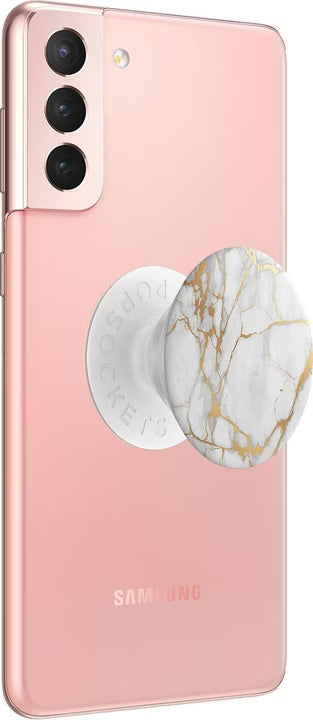 Popsockets Marmor weiss/gold