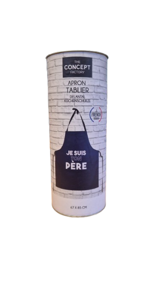 Kochschürze "jes suis ton Père", marine blau