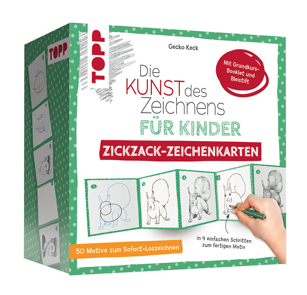 Die Kunst des Zeichnens für Kinder Zickzack-Zeichenkarten (Gecko Keck)
