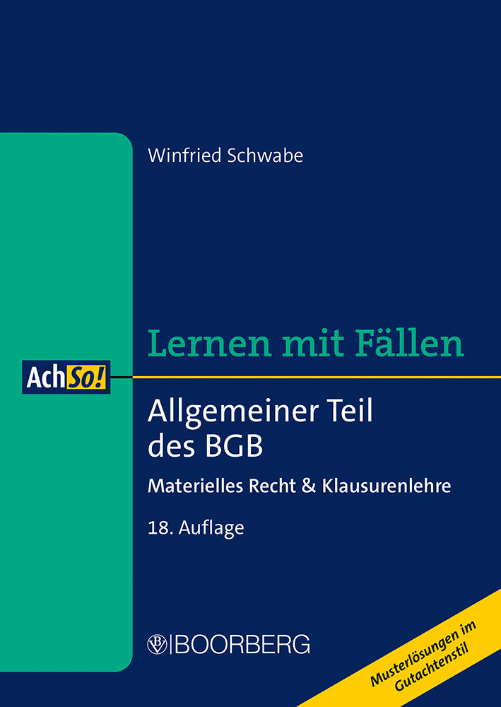 Allgemeiner Teil des BGB (Winfried Schwabe)