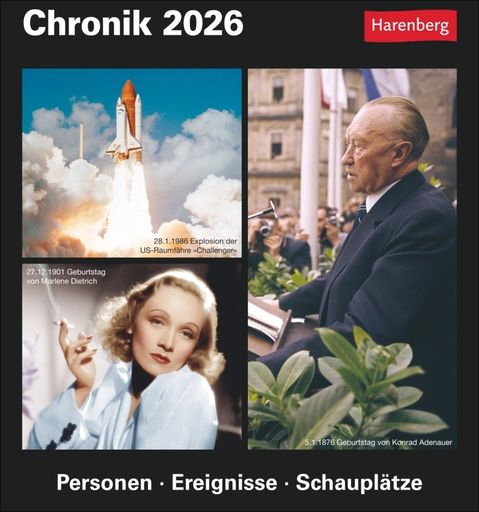 Chronik Tagesabreißkalender 2026 - Kulturkalender - Personen, Ereignisse, Schauplätze (Berthold Budde)