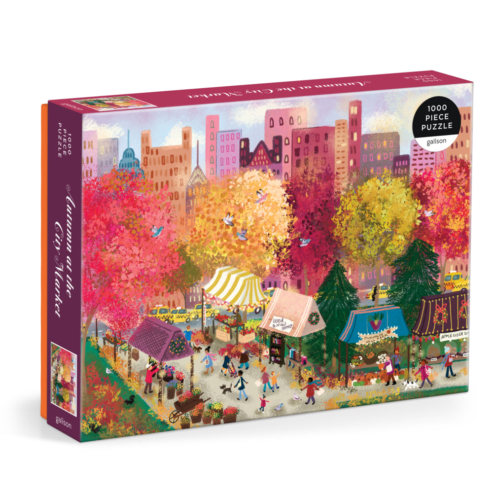 Joy Laforme Autumn at the City Market 1000 Piece Puzzle (Galison)