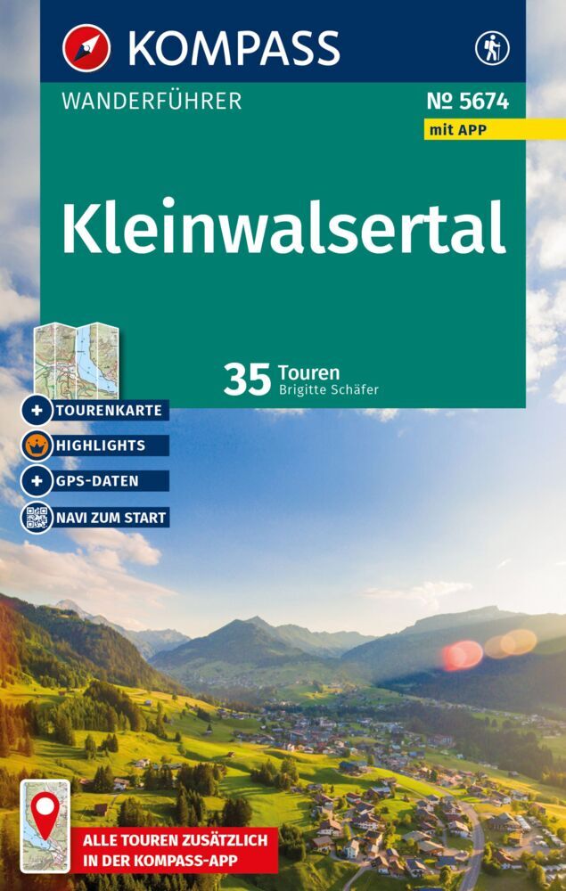 KOMPASS Wanderführer Kleinwalsertal, 35 Touren mit Extra-Tourenkarte (Brigitte Schäfer)