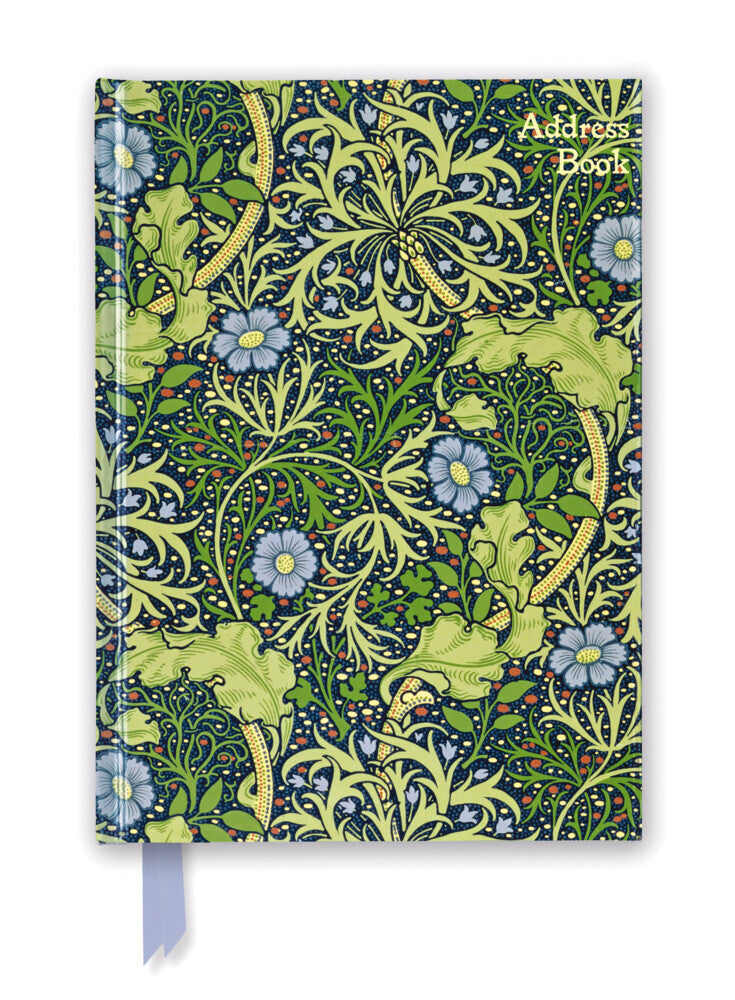 Adressbuch DIN A5: William Morris, Meeresalgen (Flame Tree Publishing)