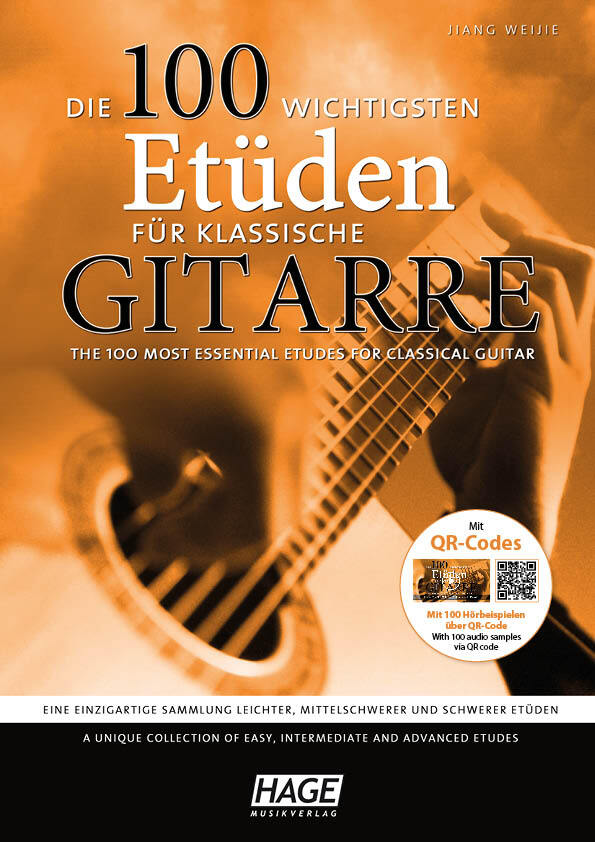 Die 100 wichtigsten Etüden für klassische Gitarre (Jiang Weijie)