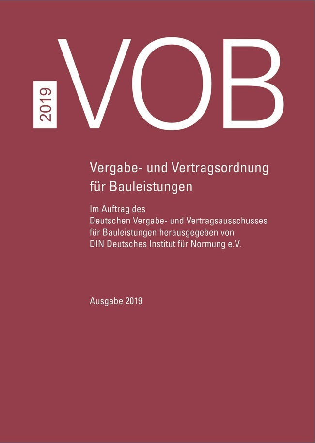 VOB 2019 Gesamtausgabe (Din E. V.)
