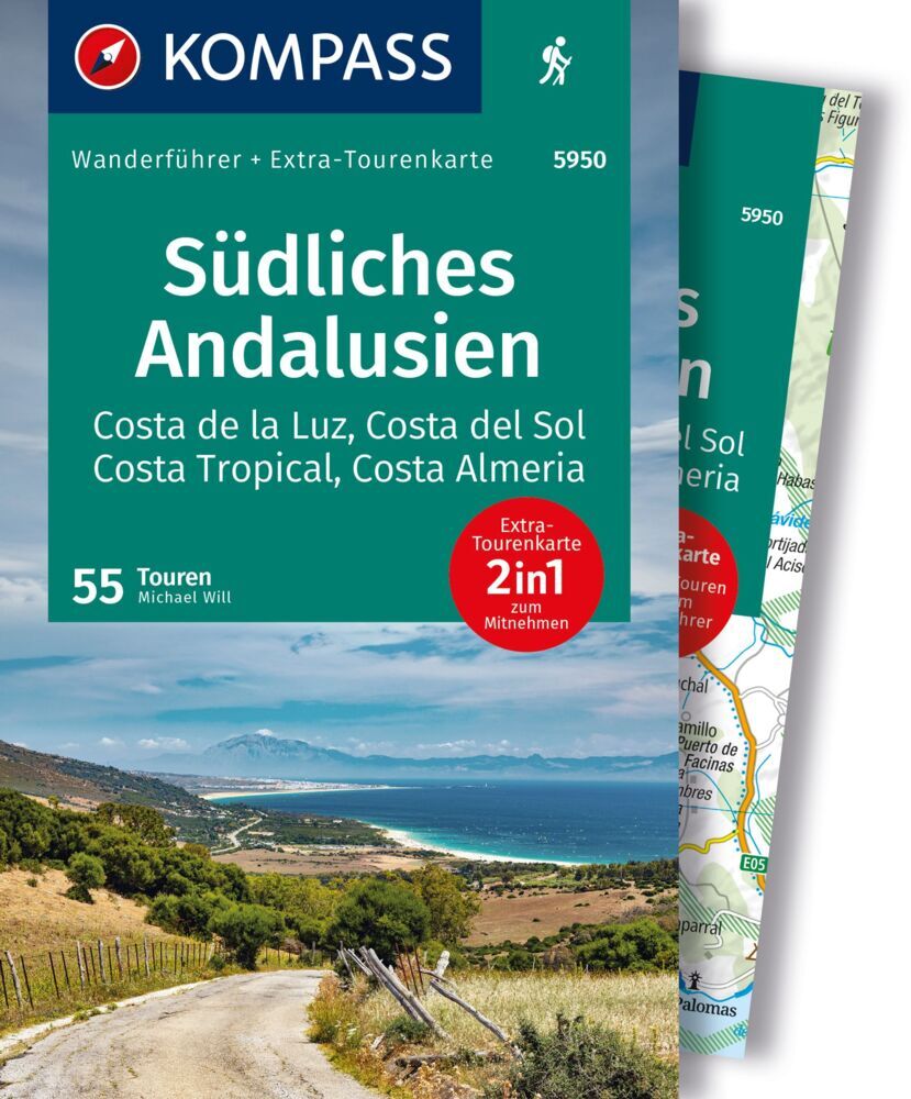 KOMPASS Wanderführer Südliches Andalusien, Costa de la Luz, Costa del Sol, Costa Tropical und Costa Almeria, 55 Touren mit Extra-Tourenkarte (Michael Will)