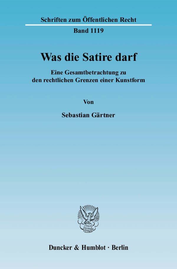 Was die Satire darf. (Sebastian Gärtner)