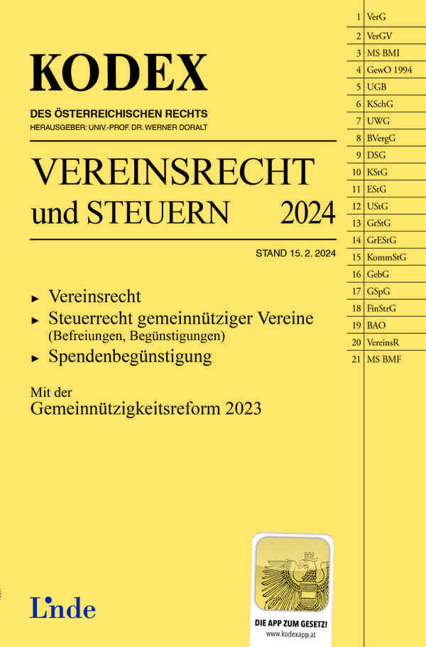 KODEX Vereinsrecht und Steuern (Werner Doralt)
