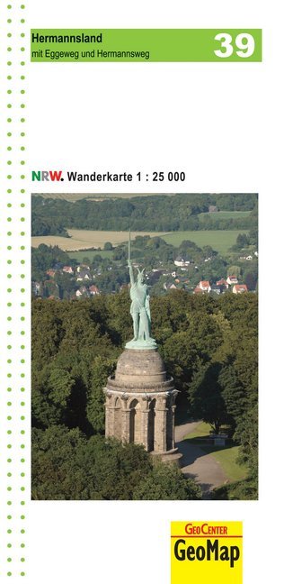 Hermannsland mit Eggeweg und Hermannsweg Blatt 39, topographische Wanderkarte NRW (Geobasisdaten: Land Nrw)
