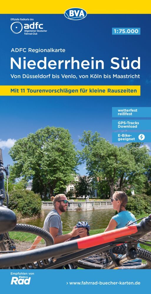 ADFC-Regionalkarte Niederrhein Süd 1:75.000, mit Tagestourenvorschlägen, reiß- und wetterfest, E-Bike-geeignet, mit Knotenpunkten, GPS-Tracks-Download (Allgemeiner Deutscher Fahrrad-Club E.V. (Adfc))