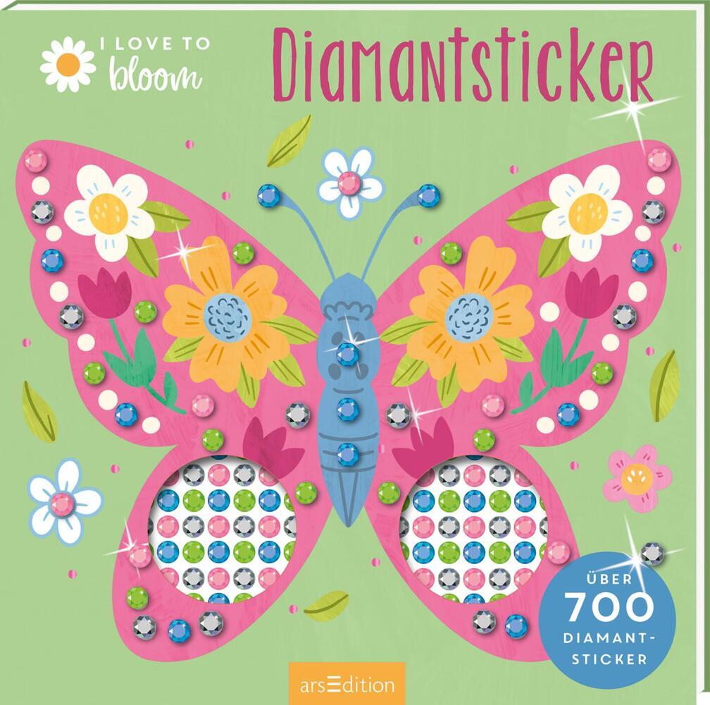 I Love to Bloom - Diamantsticker