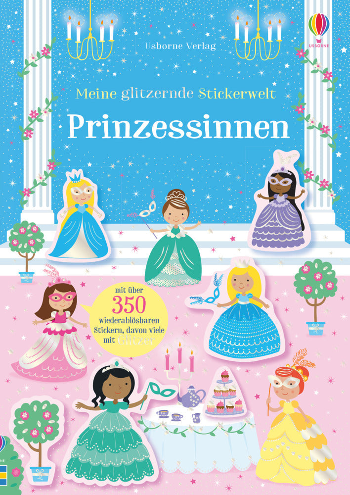 Meine glitzernde Stickerwelt: Prinzessinnen (Kirsteen Robson)