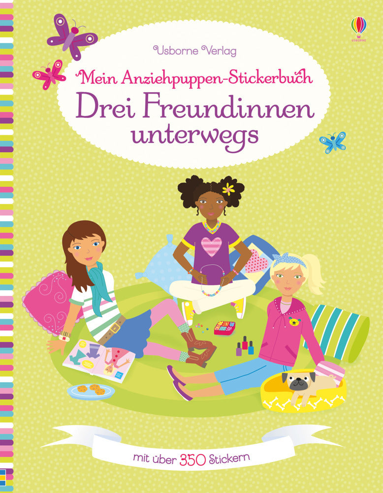 Mein Anziehpuppen-Stickerbuch: Drei Freundinnen unterwegs (Lucy Bowman)