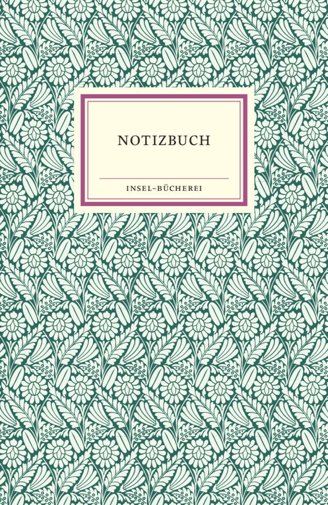 Notizbuch Insel-Bücherei »Blumendekor waldgrün« (Insel Verlag)