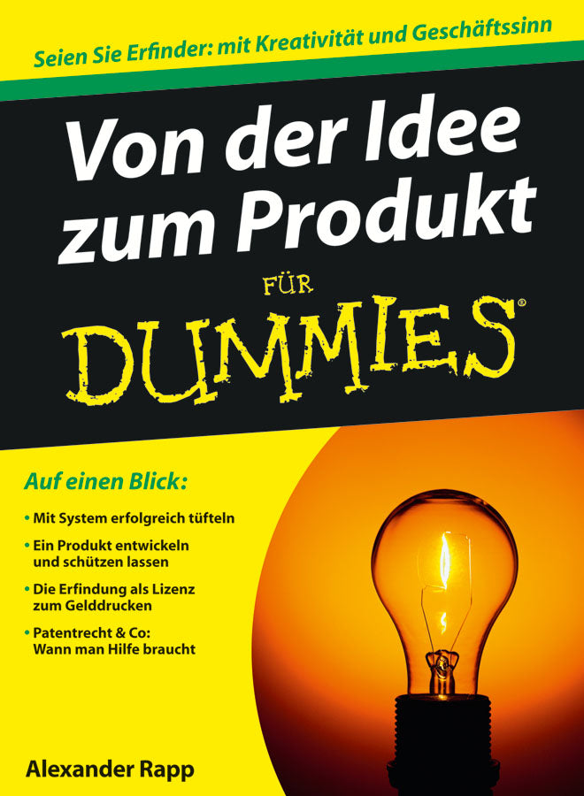 Von der Idee zum Produkt für Dummies (Alexander Rapp)