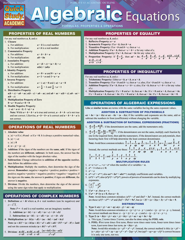 Algebraic Equations (Kizlik)
