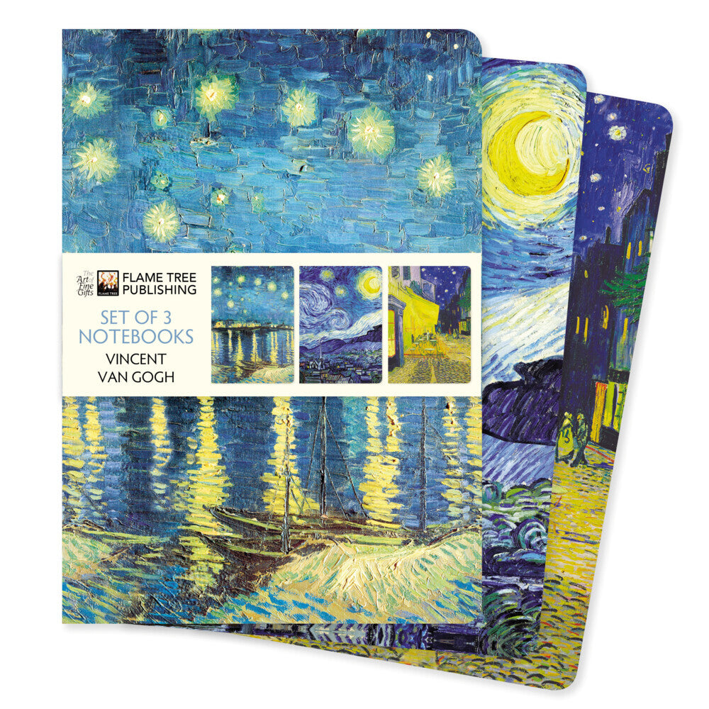 Dreier Set DIN-A5-Format-Notizbücher: Vincent van Gogh (Flame Tree Publishing)