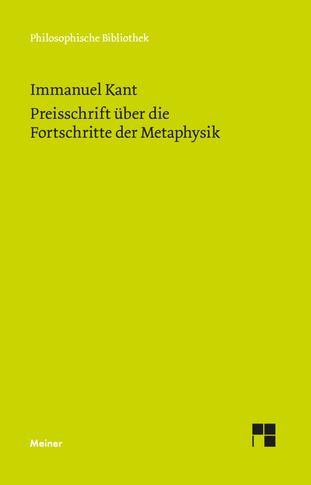 Preisschrift über die Fortschritte der Metaphysik (Immanuel Kant)