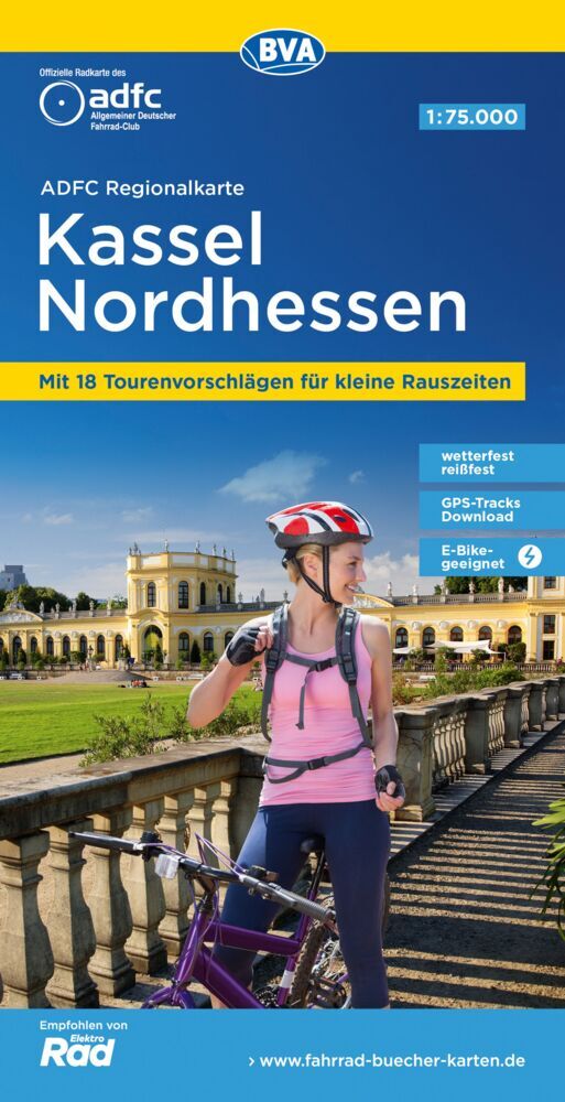 ADFC-Regionalkarte Kassel Nordhessen, 1:75.000, mit Tagestourenvorschlägen, reiß- und wetterfest, E-Bike-geeignet, GPS-Tracks-Download (Allgemeiner Deutscher Fahrrad-Club E.V. (Adfc))