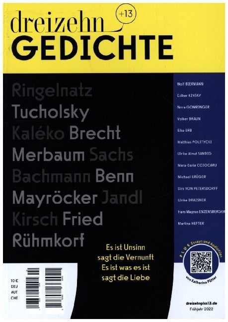 dreizehn +13 Gedichte, blau (Wurm Oliver)