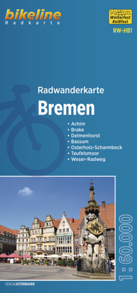 Radwanderkarte Bremen RW-HB1 (Esterbauer Verlag)