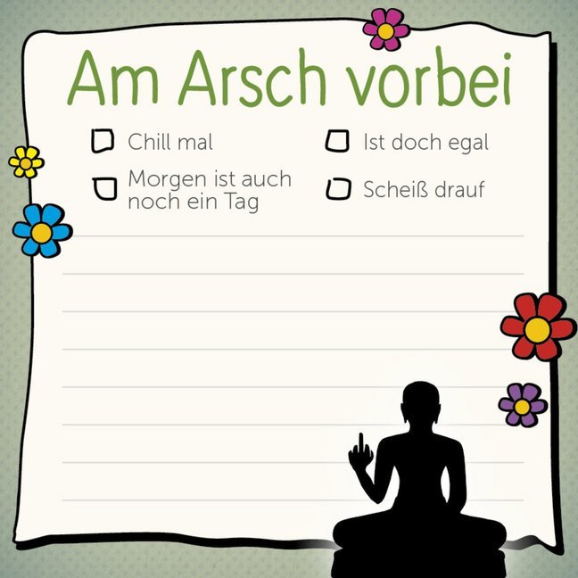 Am Arsch vorbei - Klebezettel (Alexandra Reinwarth)