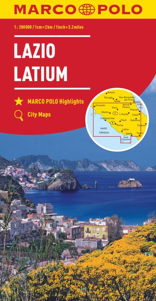 MARCO POLO Regionalkarte Italien 09 Latium 1:200.000. Lazio (Marco Polo Verlag)