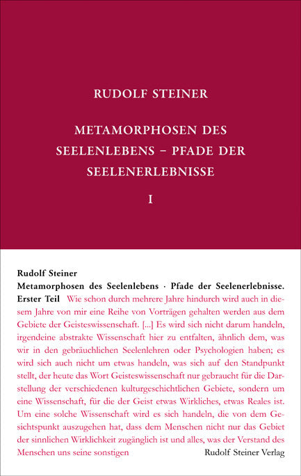 Metamorphosen des Seelenlebens. Pfade der Seelenerlebnisse.Tl.1 (Rudolf Steiner)