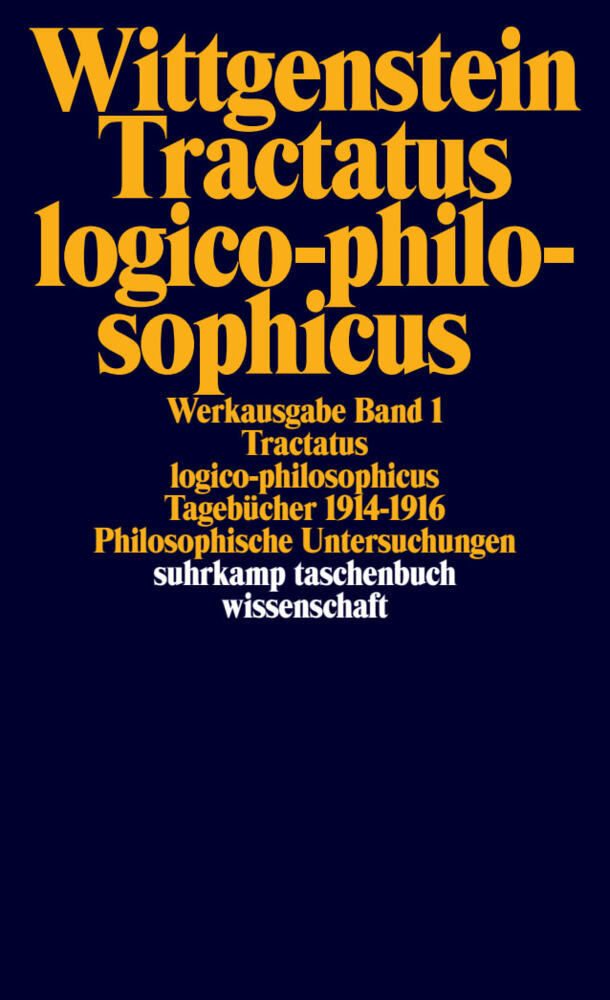 Werkausgabe in 8 Bänden.Bd.1 (Ludwig Wittgenstein)